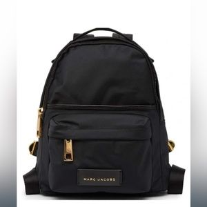 Marc Jacobs Varsity Backpack - Black with gold hardware